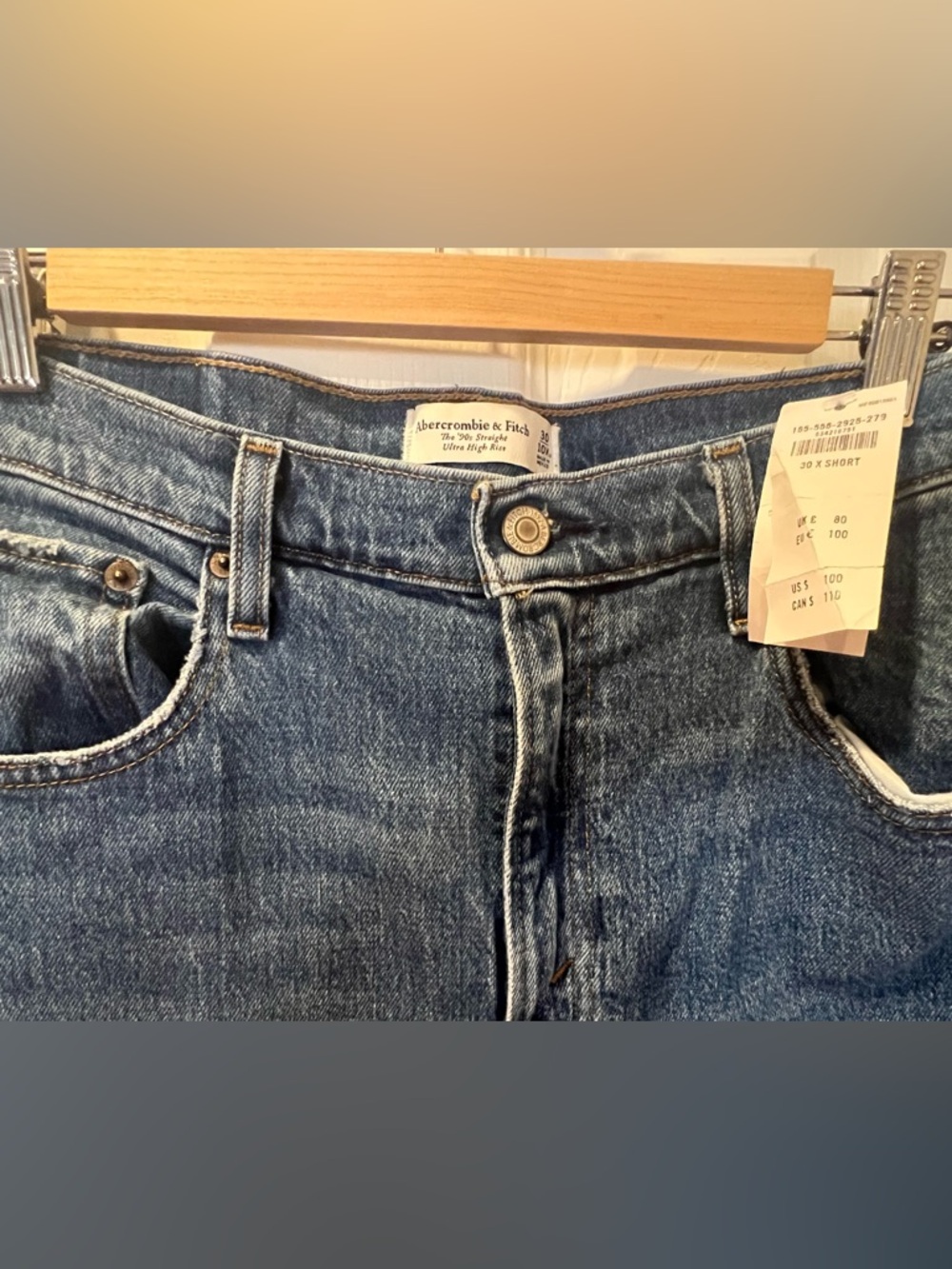 NWT Abercrombie & Fitch 90s straight ultra high rise jeans